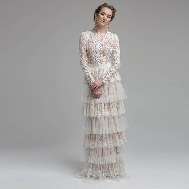 Güpürlü Gelinlik Modeli