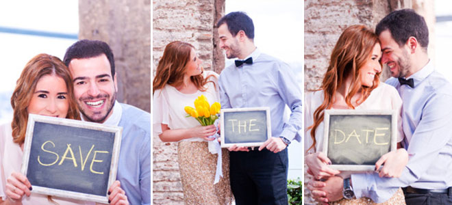 Save the date gelin ve damat fotoğrafları