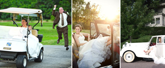 düğün arabasıyla gelinlerin ilginç
pozları