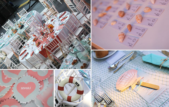 deniz temalı gerçek bir düğün hikayesi: çisel ve serkan