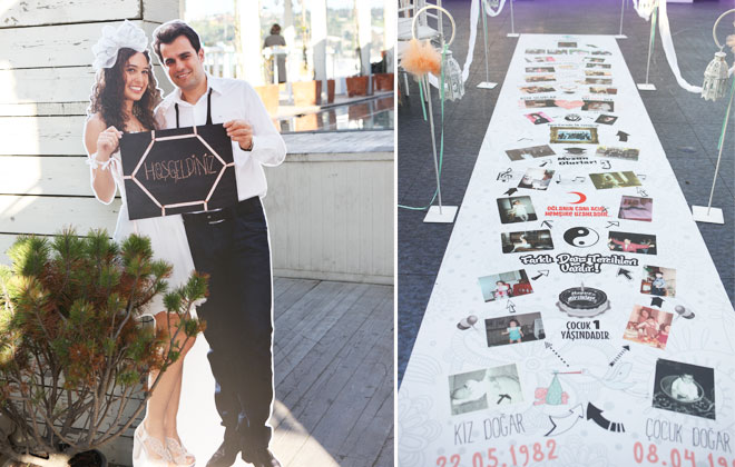 deniz temalı gerçek bir düğün hikayesi: çisel ve serkan