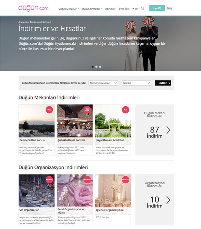 indirim - düğün.com nasıl kullanılır?