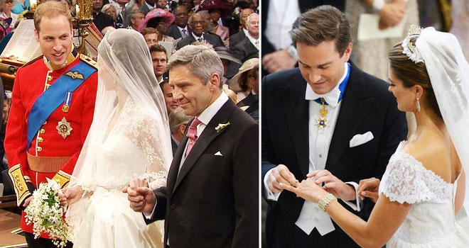 i̇ki kraliyet düğünü arasındaki 5 benzerliği bulun