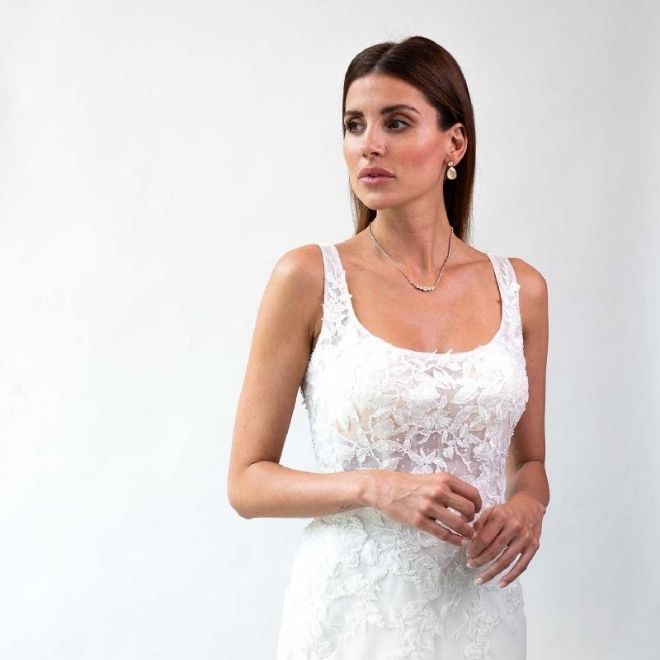 kalın askılı gelinlik takısı