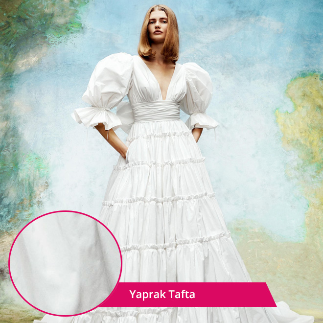 tafta gelinlik kumaşı