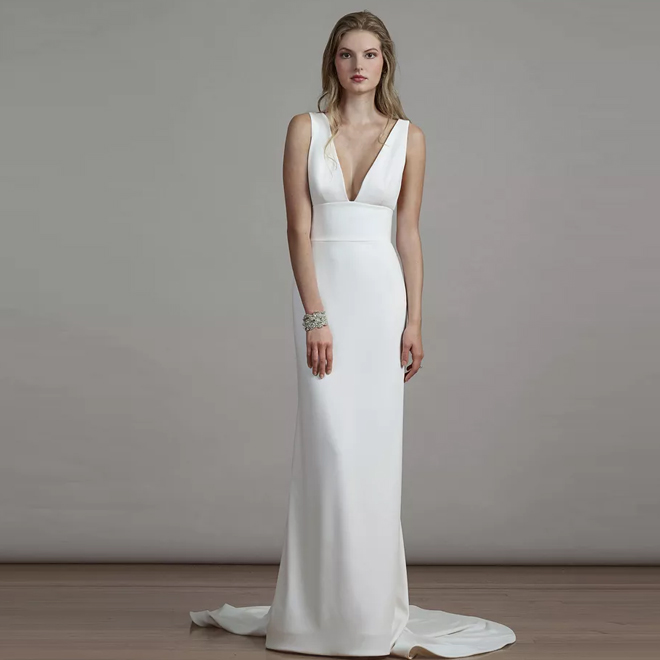 düz kesim gelinlik modelleri