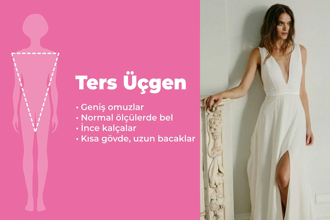 ters üçgen vücut tipine göre
gelinlik