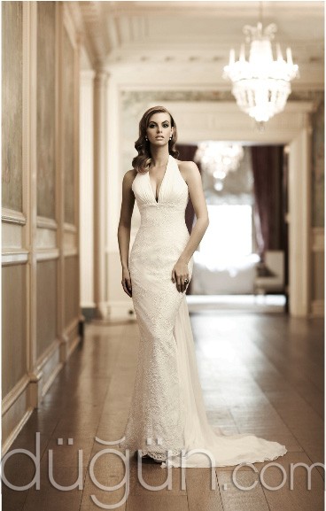 Boyundan Bağlamalı Gelinlik