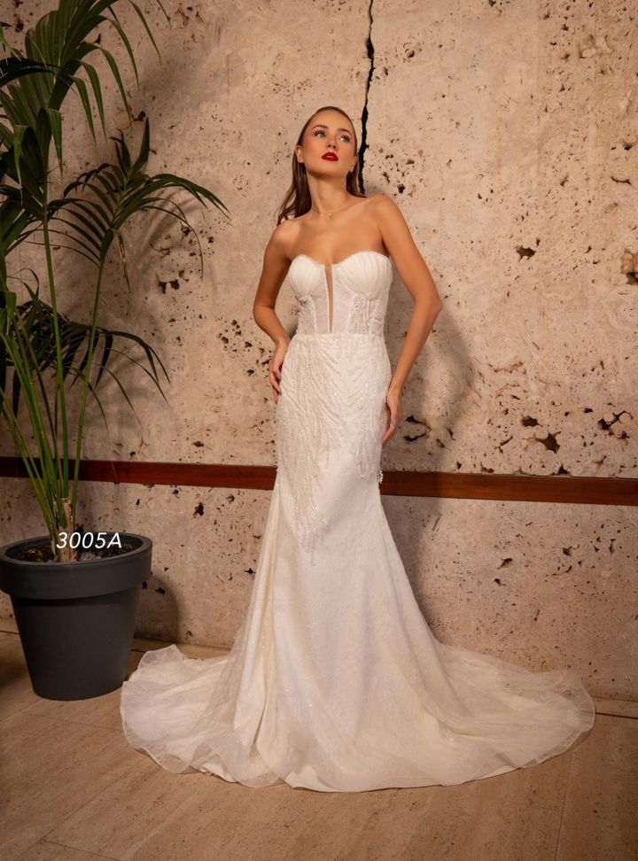 Straplez Balık Gelinlik Balık Kesim Straplez Modern Gelinlik