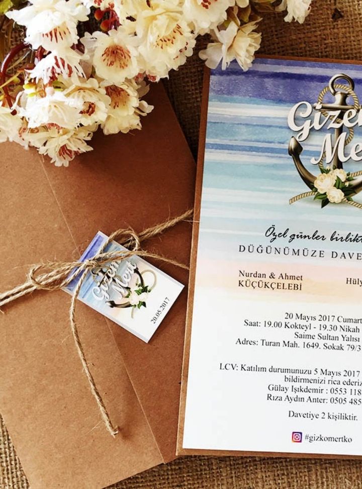 PAP-05-25 Düğün Çizim Davetiye