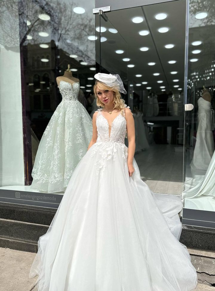 Askılı Prenses Gelinlik