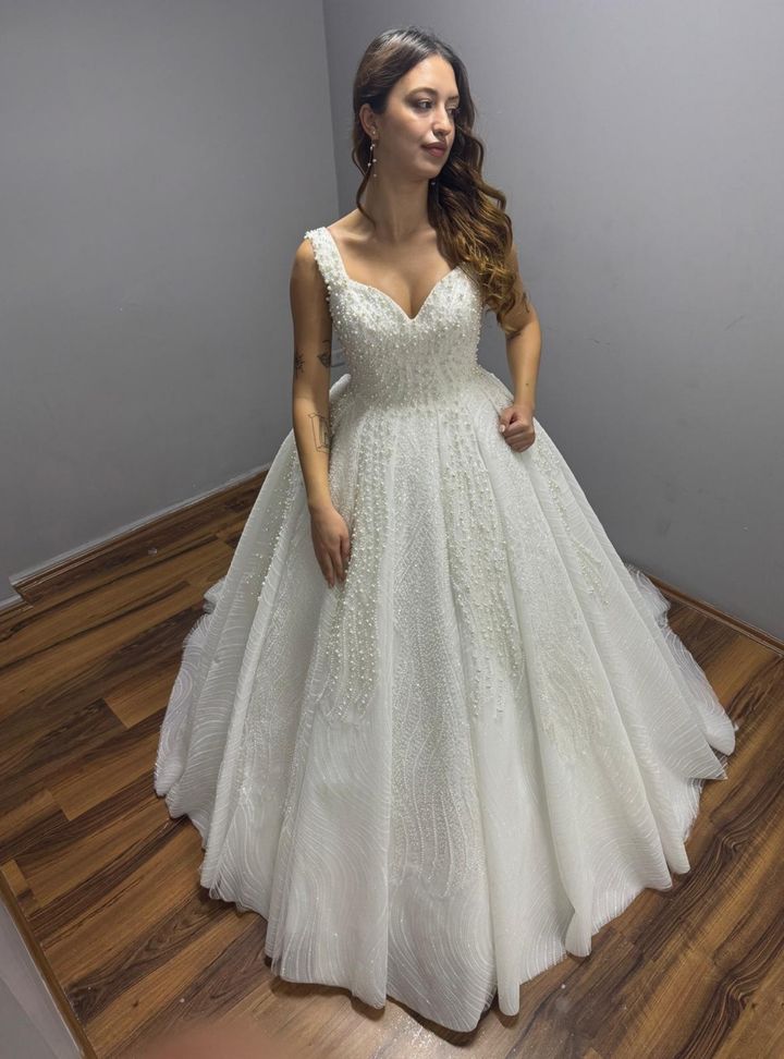 Askılı Prenses Gelinlik