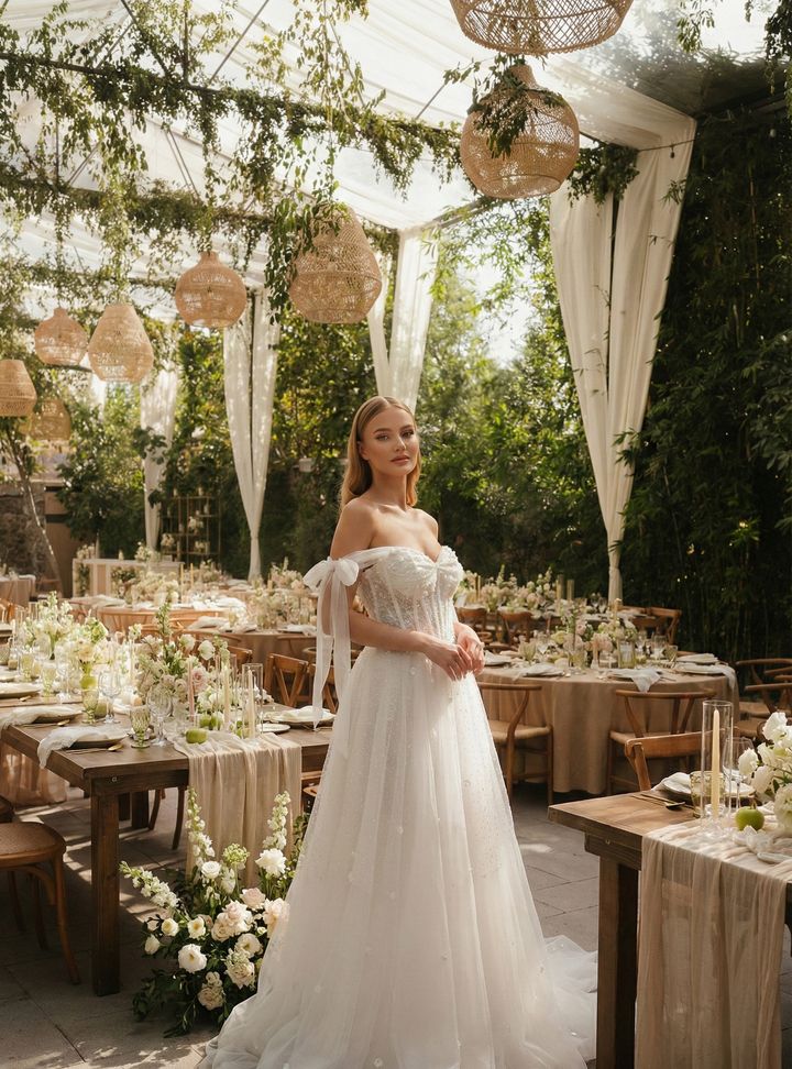 MAB-30-25 A Kesim Helen Sırt Dekolteli Gelinlik