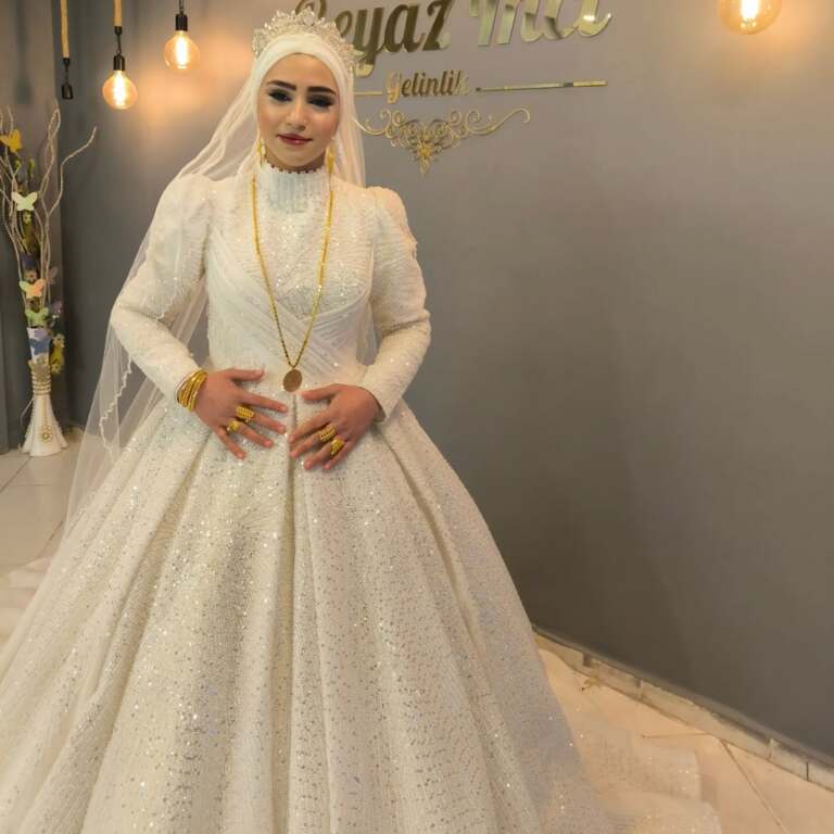 Siirt Beyaz İnci Gelinlik