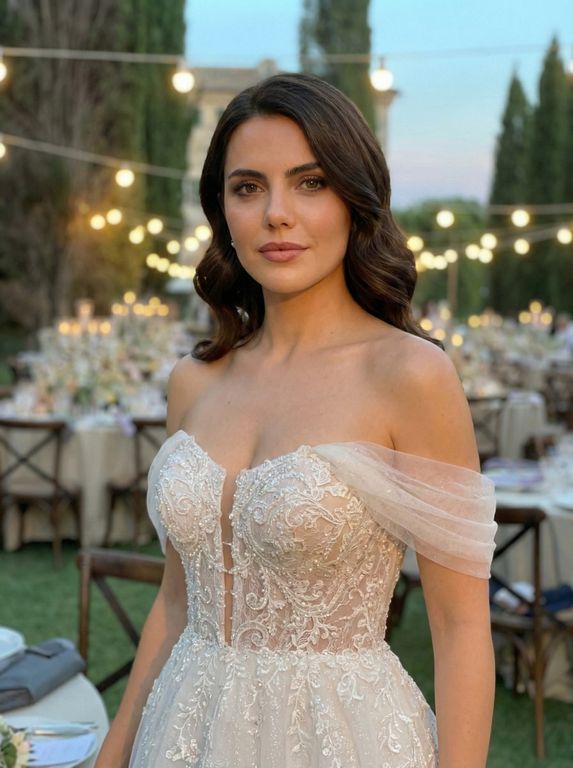 Lotus A Kesim Helen Dekoltesiz Gelinlik 4