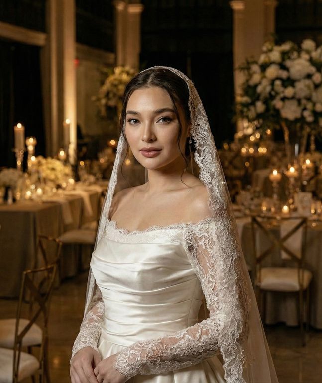 Saba A Kesim Kayık Yaka Modern Gelinlik 3