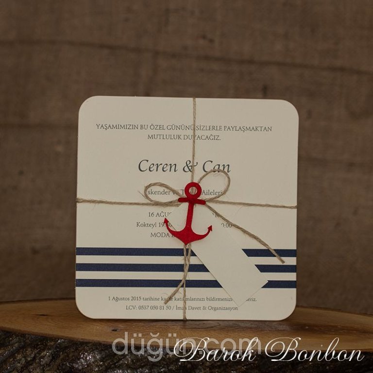 Barok Bonbon Davetiye