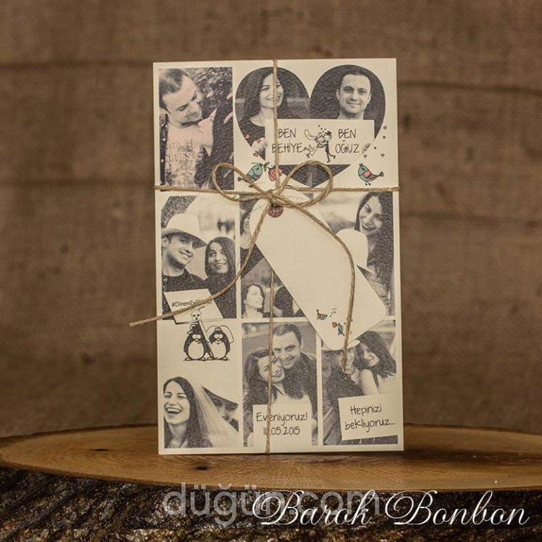 Barok Bonbon Davetiye