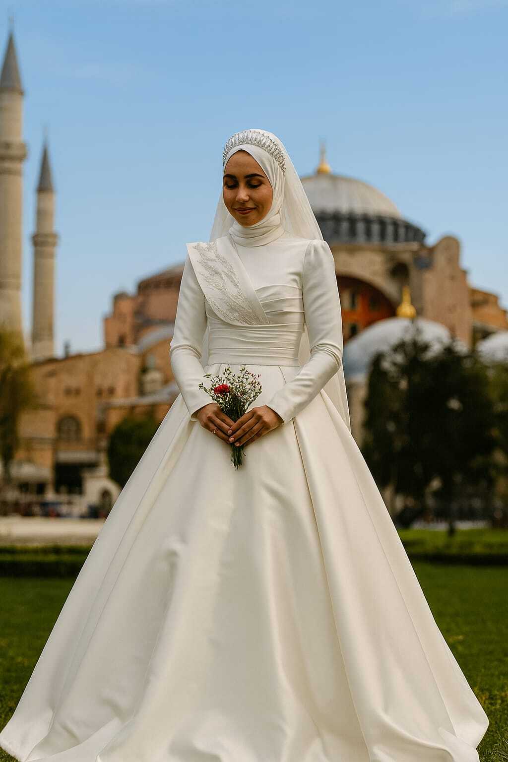 A Kesim Model Ziberlin Kumaş Tesettürlü Model