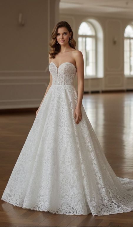 DW-2 A Kesim Straplez Sırt Dekolteli Gelinlik