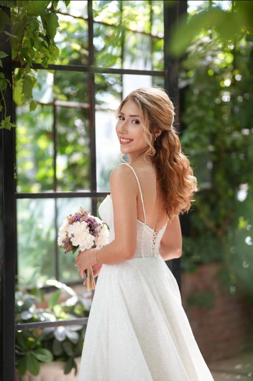 Berta Işıltılı Gelinlik  Helen Tarlatansız Modern Gelinlik 3