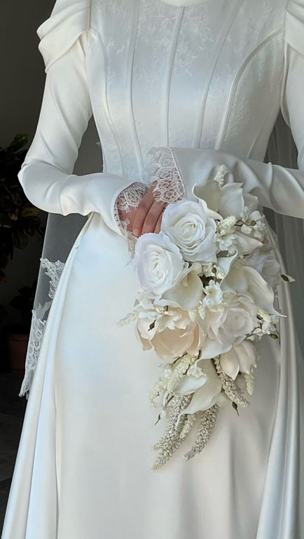 DDGA-3-26 Balık Kesim Helen Tesettür Gelinlik 2