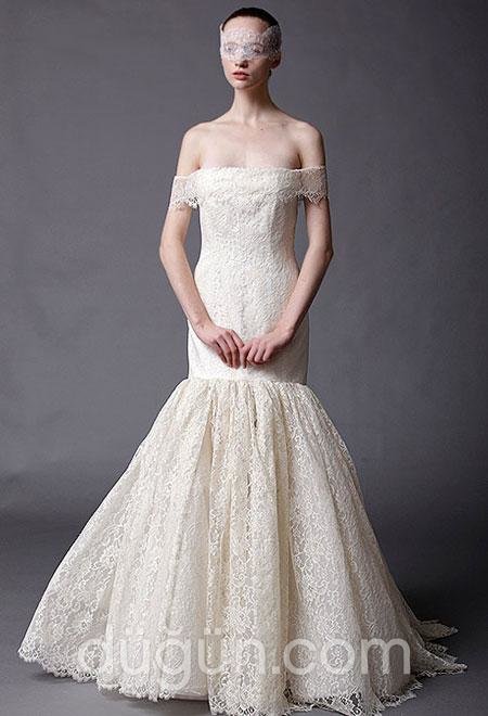 Düşük Omuzlu Gelinlik