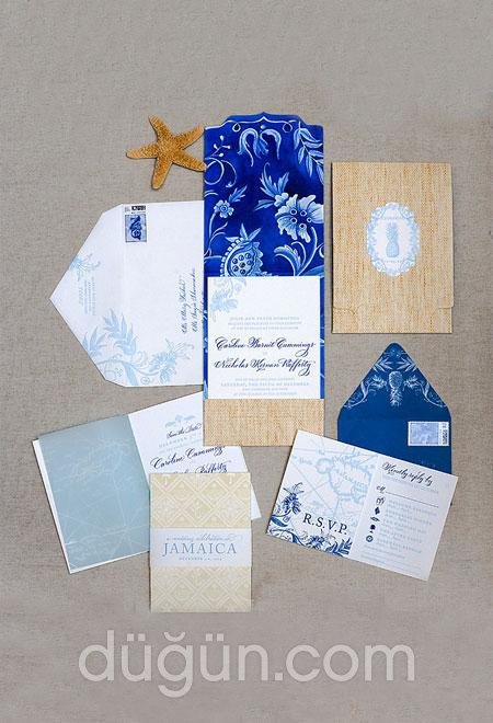 Mavi Davetiye Modeli