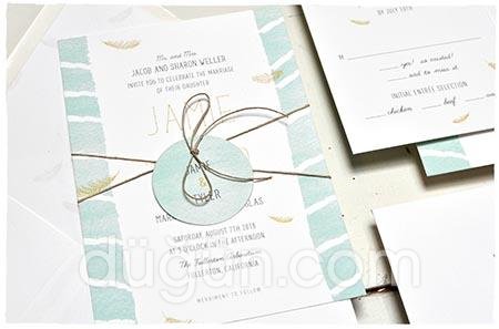 Modern Düğün Davetiyesi Modeli