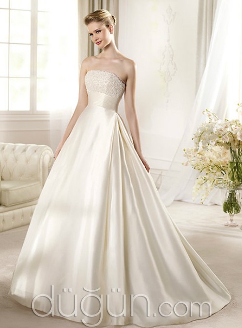 Straplez Gelinlik Modeli