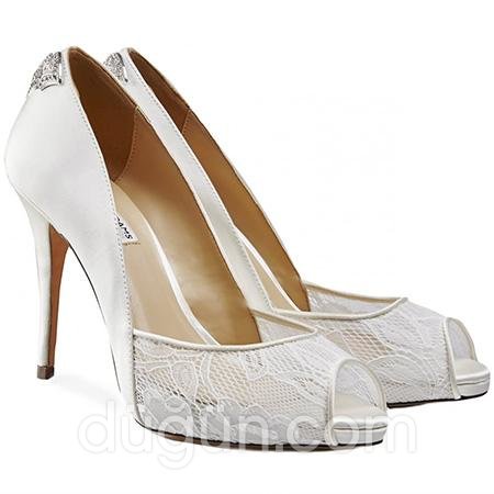 Dantelli Düğün Ayakkabısı Modeli