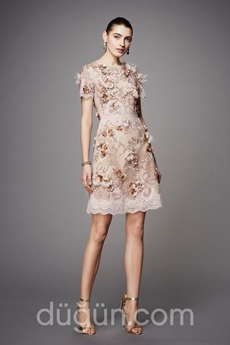 Kısa Kollu Nişan Elbisesi