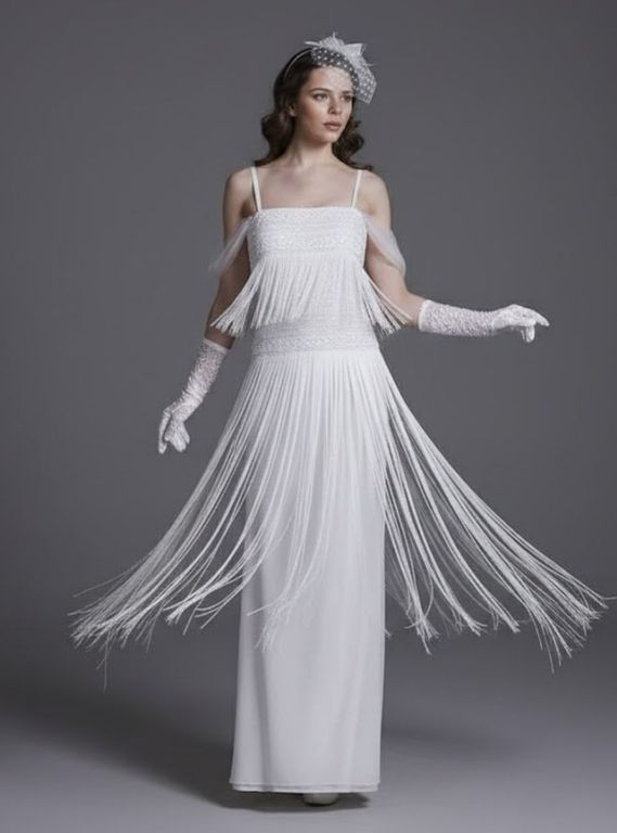 M-0125  Straplez Vintage Robalı Gelinlik 4