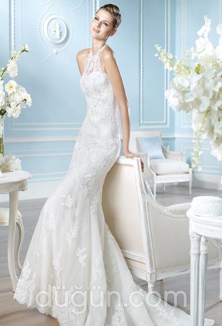 Boyundan Bağlamalı Gelinlik