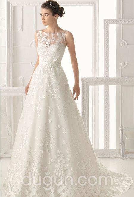 Kayık Yaka Gelinlik