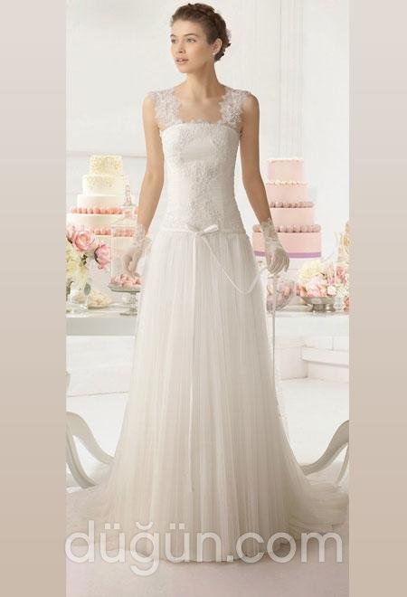 Dantel Askılı Gelinlik