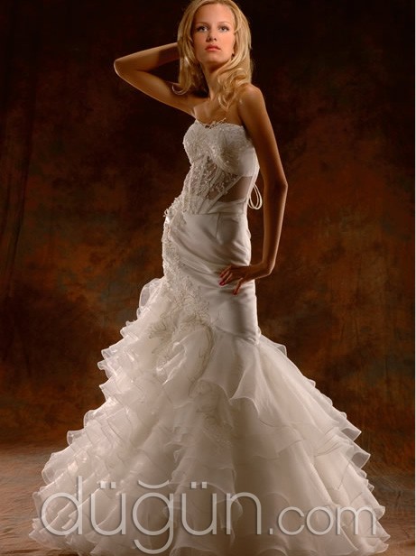 Fırfırlı Gelinlik