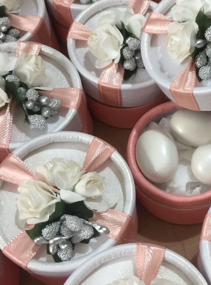 Çiçekli Kutuda Nikah Şekeri