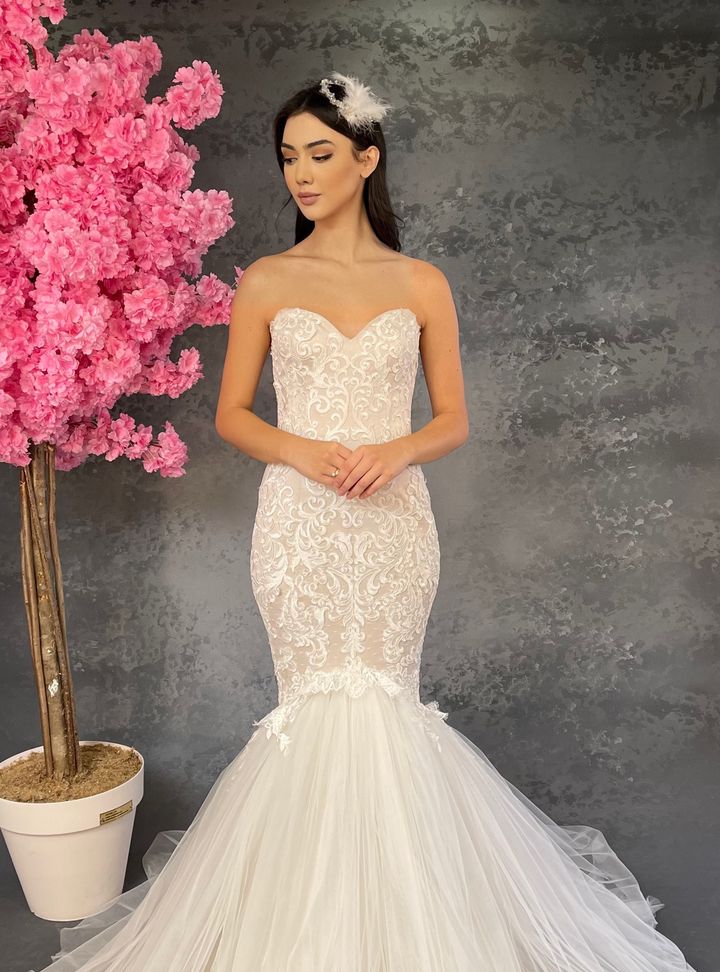 Straplez Balık Gelinlik