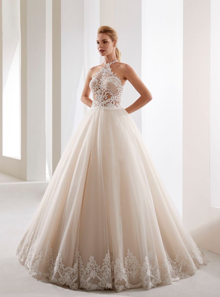 MBM 55 Bohem Prenses Kesim Sırt Dekolteli Gelinlik