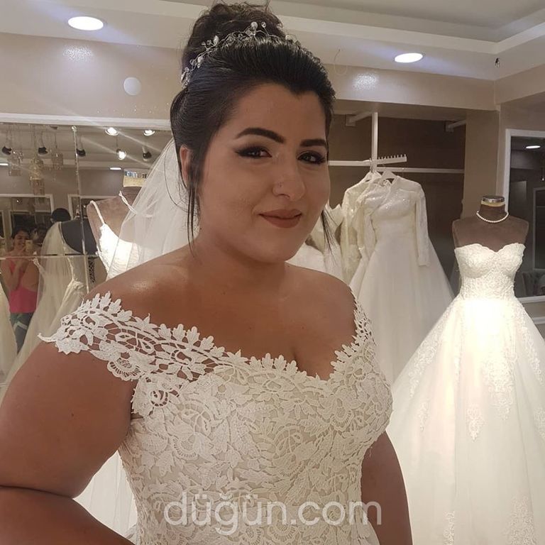 ESM 5 A kesim Düşük omuz Romantik gelinlik - 1