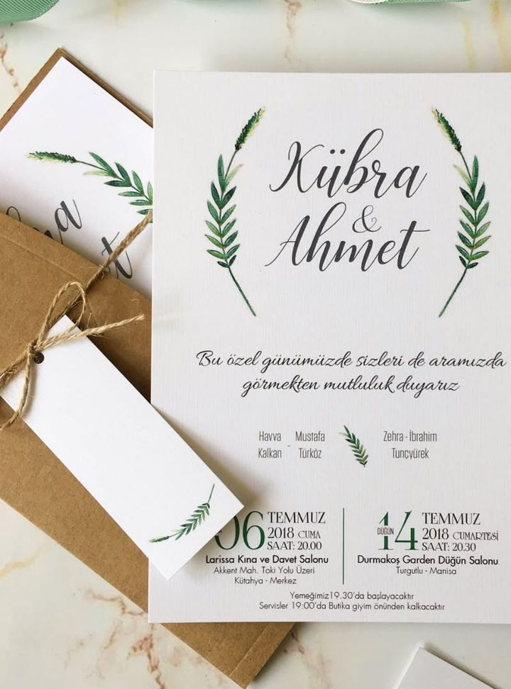 DKD-83-25 Düğün Çiçekli Söz - Nişan Davetiye