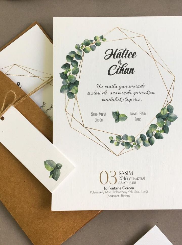 DKD-76-25 Düğün Çiçekli Söz - Nişan Davetiye