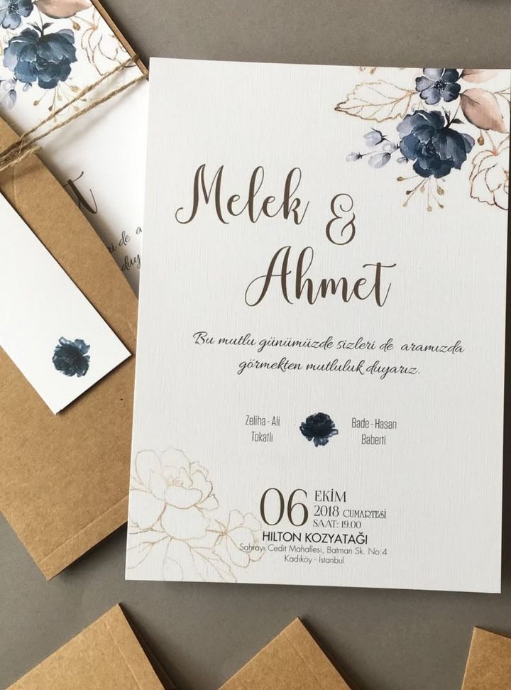 DKD-81-25 Düğün Çiçekli Söz - Nişan Davetiye