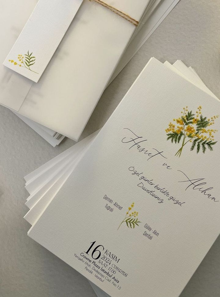 DKD-01-25 Düğün Çiçekli Söz - Nişan Davetiye