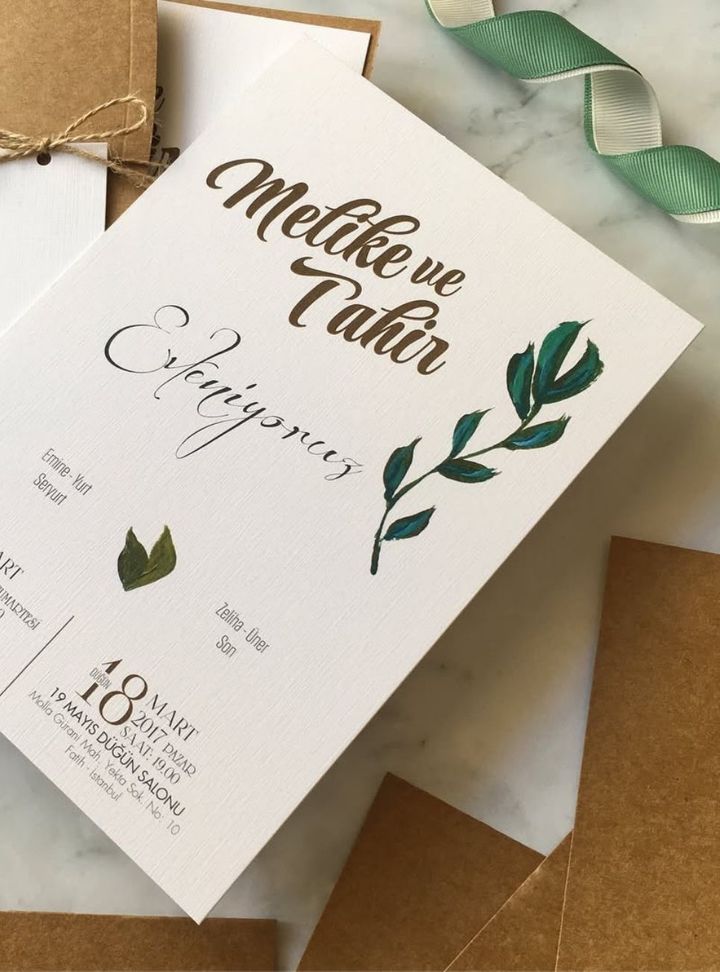 DKD-87-25 Düğün Çiçekli Söz - Nişan Davetiye