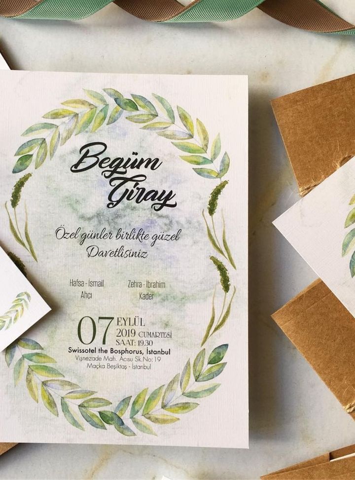 DKD-72-25 Düğün Çiçekli Söz - Nişan Davetiye