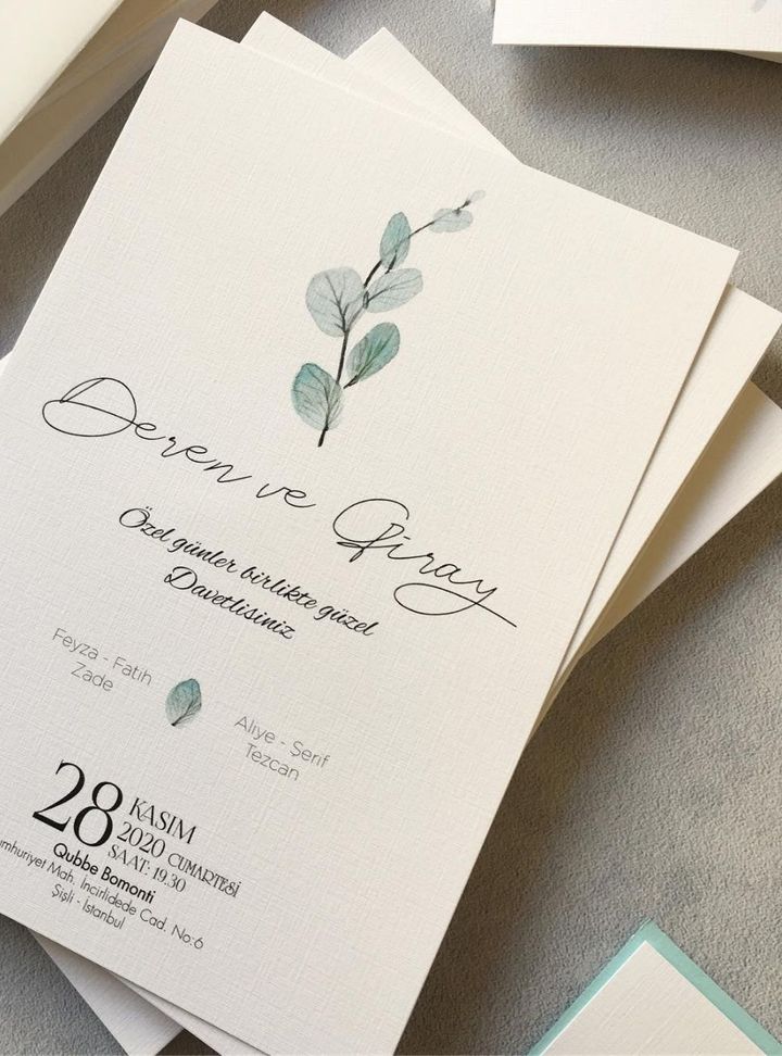 DKD-38-25 Düğün Çiçekli Söz - Nişan Davetiye