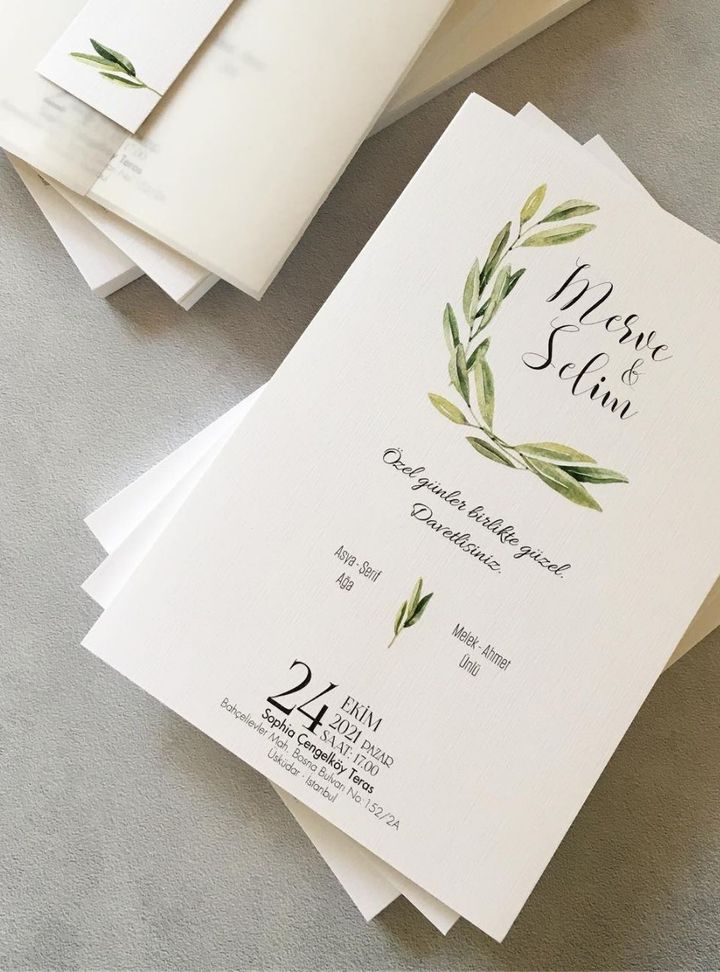 DKD-21-25 Düğün Çiçekli Söz - Nişan Davetiye