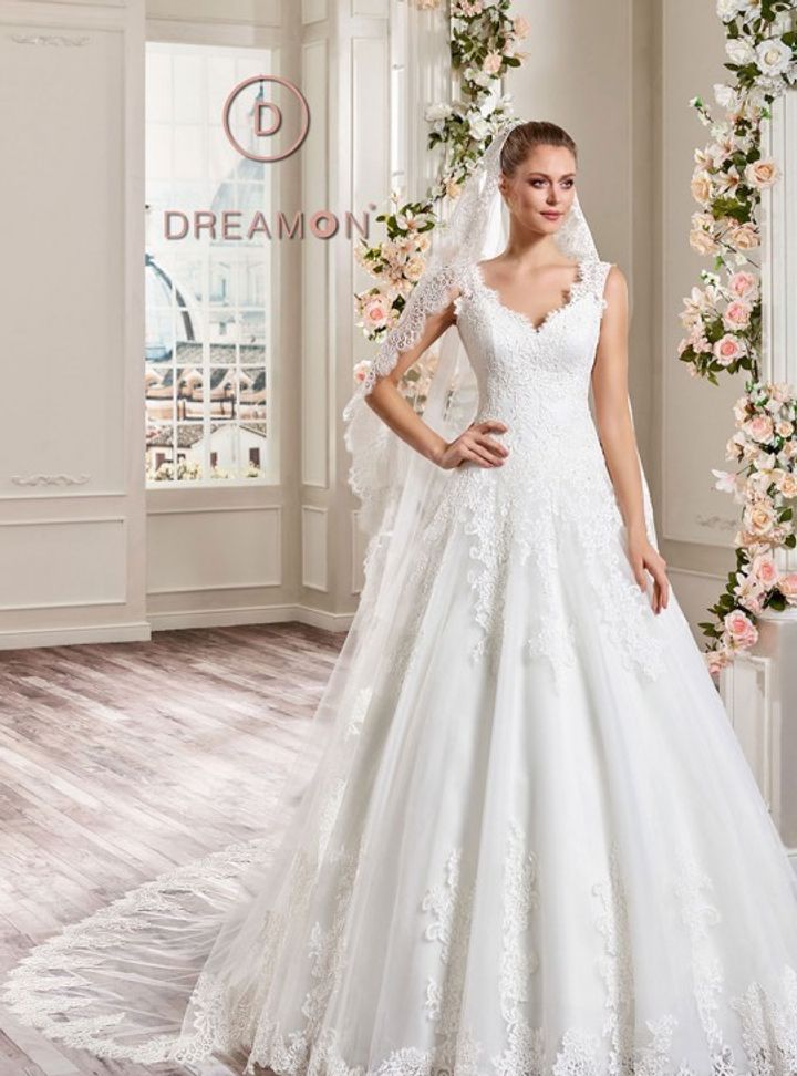 True Love Khairtai  A Kesim Sırt Dekolteli V Yaka Gelinlik